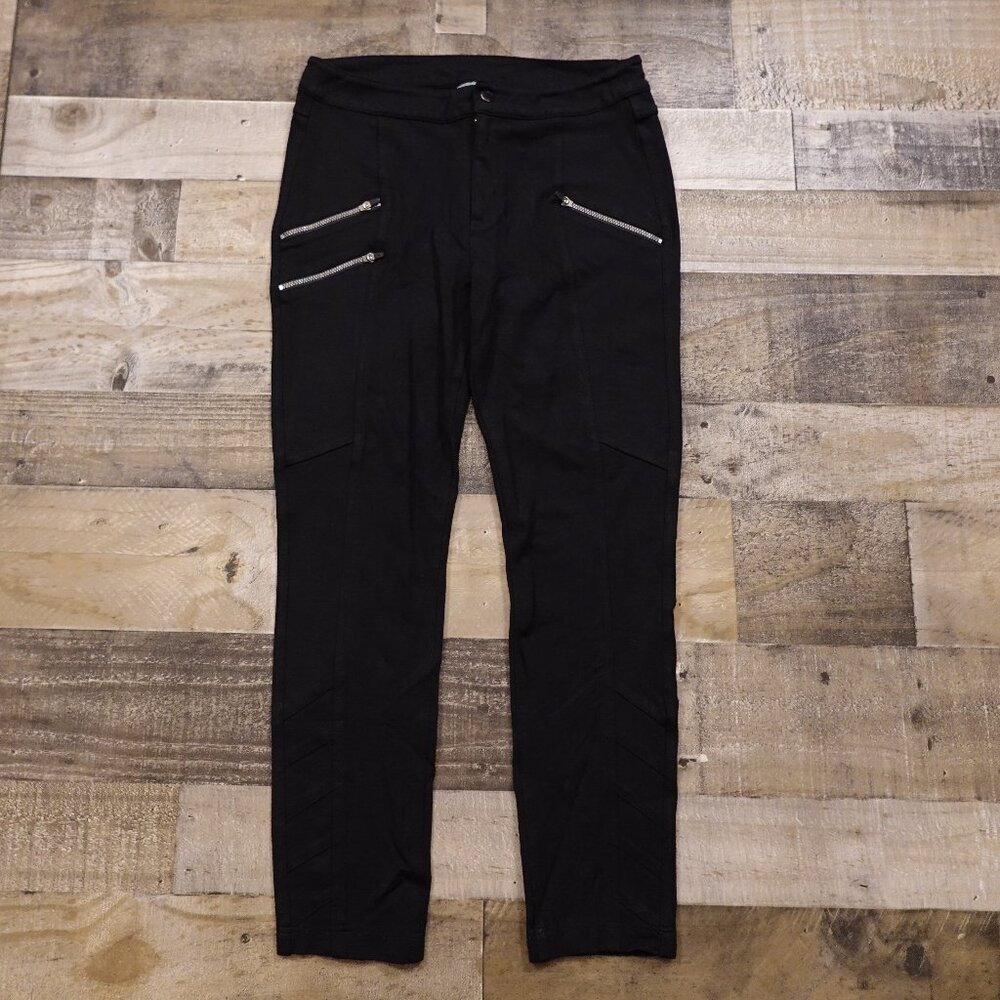 Athleta hybrid pants women's 8 black mid rise crop